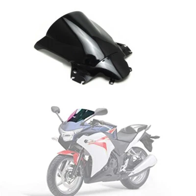 Parabrisas delantero negro para motocicleta Honda CBR250R 2011 2012 2013 Foto 1 de 4