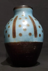 Eduardo Vilchez Signed Chulucana's Peru Vase Jug - Blue Brown - Picture 1 of 8