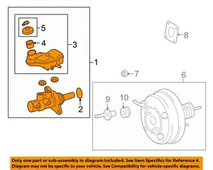 Used Brake Master Cylinder fits: 2013 Scion XB  Grade A - Foto 1 di 3