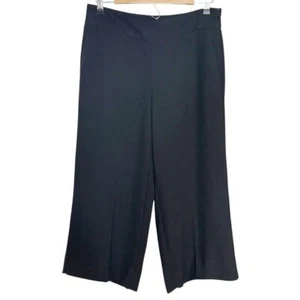 Banana Republic Cropped Wide Leg Black Pant Size 6P High Rise Office Minimalist - Picture 1 of 8
