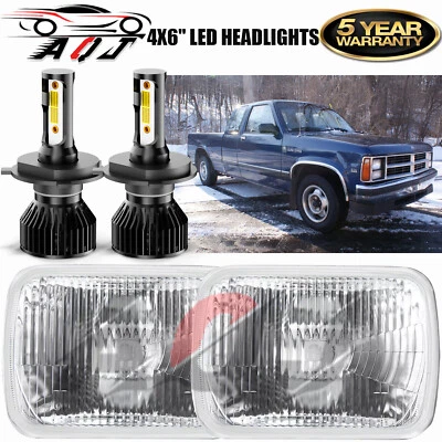 2x Fit Pontiac Firebird 1991-1997 Trans Sport 4x6" LED Headlights Hi/Lo Beam Foto 1 de 4