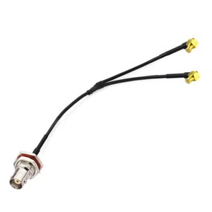 2x MCX macho a hembra mamparo junta tórica divisor cable Y 6" - coaxial RG174 - Imagen 1 de 4