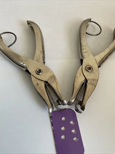 Vintage McGILL GEM Single Hole Punch (2) Hexagon. & Diamond Holes Made in USA - Picture 1 of 6