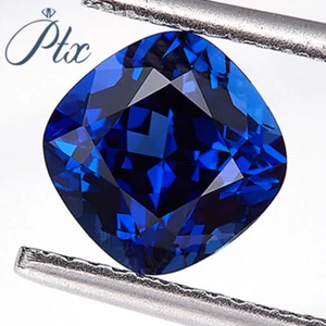 AGL Certified Lab Grown Sapphire Cushion Shape Gorgeous Loose Royal Blue Gems - Picture 1 of 18