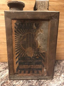 Vintage GLINT "Das Öl für Küchenböden" halbe Gallone Dose leer - Bild 1 von 5