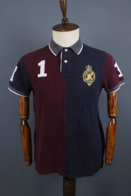 Camisa Polo Hackett Azul Marino Rojo Cuello Manga Corta Ajuste A Medida Popover Talla M Foto 1 de 4