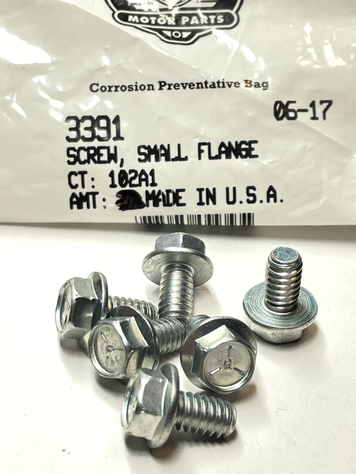 (1) ONE GENUINE OEM HARLEY-DAVIDSON SMALL FLANGE SCREW BOLT 3391  .FAST SHIPPING - Imagem 1 de 1