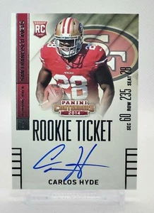 Boleto de novato Panini Contenders 2014 Carlos Hyde automático #208 radiocontrol - Imagen 1 de 2