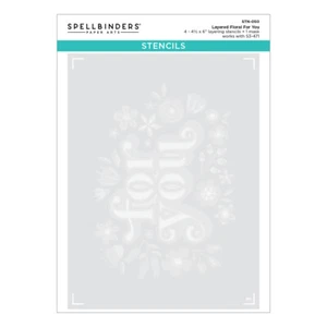Plantillas florales en capas para ti 4 piezas: colección de plantillas en capas - Imagen 1 de 4