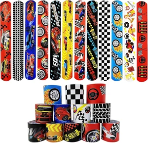 Race Car Slap Bracelets Wristband Slap Bands for Kids Party Bag Fillers,24Pcs Ra - Picture 1 of 2