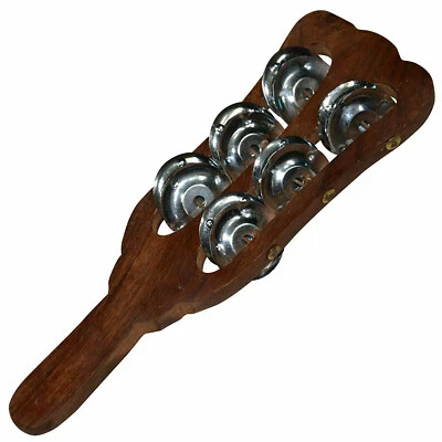 Hand Wooden Percussion Cymbals Jhika Indian Musical Instrument - Image 1 of 4