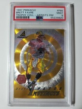 1997 Pinnacle Brett Favre GOLD TROPHY ARTIST PROOF card #P86 graded PSA 9 POP 3