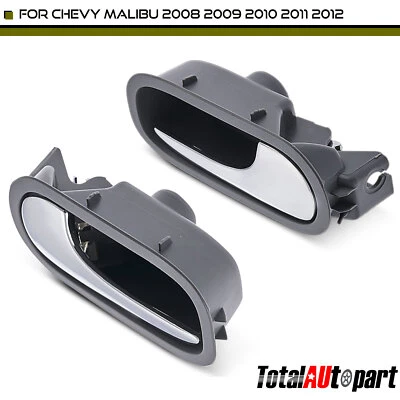 Manija de puerta interior gris y cromada 2 piezas para Chevrolet Malibu 2008-2012 lateral trasera Foto 1 de 4