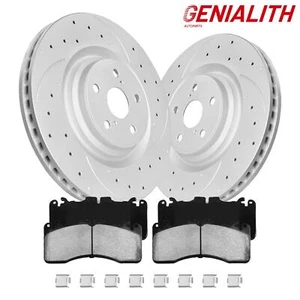 Front Disc Rotors Ceramic Brake Pads for 2012 2013 2014 2015-2017 Lexus LS460 US - Picture 1 of 12