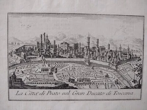 Thomas Salmon Prato Toscana acquaforte originale 1760 stampa antica - Picture 1 of 4