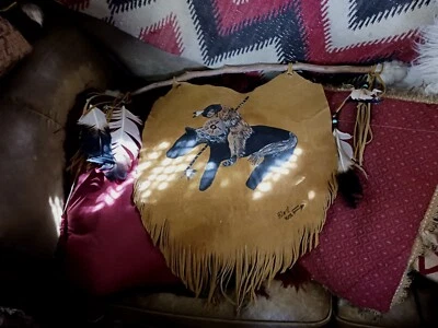 **IMPRESIONANTE ARTE DE PARED MANDELA ANTIGUO VINTAGE NATIVO AMERICANO HECHO A MANO MUY BONITO"" Foto 1 de 4