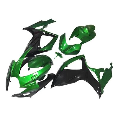 Plastic Fairings for GSXR 600 GSXR600 750 2006 2007 Suzuki Bodywork Green Black Foto 1 de 4