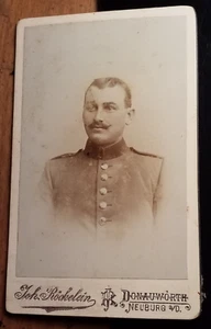 Soldado en uniforme / CDV Johann Roeckelein Donauwörth Neuburg a. D. - Imagen 1 de 2