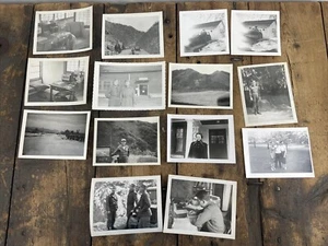 VINTAGE B/W MILITARY PERSONNEL PHOTOS WAR-POST WAR w/ NOTES on BACK Lot (14) - Picture 1 of 8
