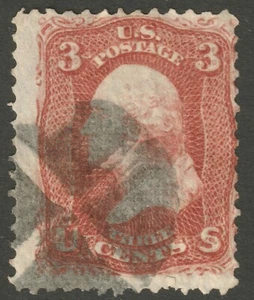 Scott #94 3 Cent F Grill Used Fancy Cancel    94SP01-34 - Picture 1 of 2