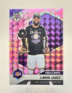 2021-22 Panini Mosaic Basketball Camo Pink Prizm LeBron James Finals MVP SP - Picture 1 of 2