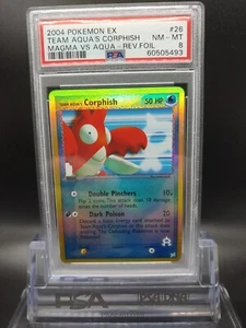 Pokemon 2004 EX Team Magma Aqua Team Aqua Corphish Reverse Holo 26 PSA 8 - Picture 1 of 2