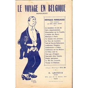 LE VOYAGE EN BELGIQUE monologue paroles Eug. LEMERCIER très comique pour noces - Picture 1 of 1