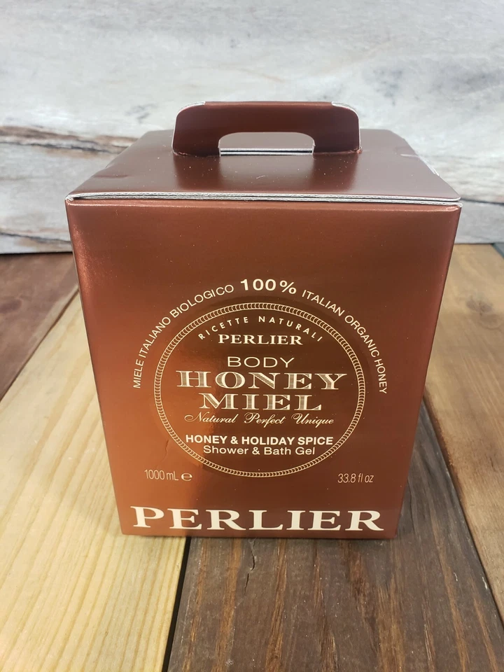 Perlier Honey & Holiday Spice Bath Body Shower Gel NEW SEALED 33.8oz Liter - Image 1 of 1
