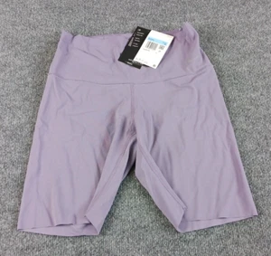 NIKE WOMENS HIGH WAISTED BIKER SHORTS 8" LENGTH PURPLE MEDIUM - Picture 1 of 6
