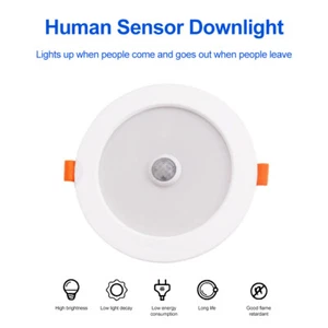 AC180-265V PIR Motion Sensor LED Ceiling Lamp 3000K / 6000K Smart LED Downlight - Picture 1 of 24