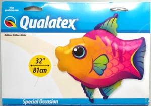 Qualatex Large Helium Foil Balloon 32" 81cm Cute Multicoloured Fish 25151 - Bild 1 von 1