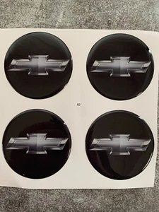 4 X All Sizes Silicone Sticker Chevrolet For Wheel Center Hub Caps Domed Emblem - Picture 1 of 16