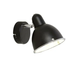 Wall Sconces Single Bedside Lamp Shade With Rocker Switch Black - Picture 1 of 10