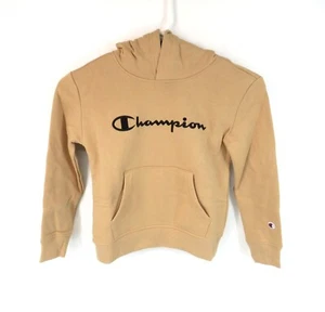 Champion Boys Brown Hoodie Logo Print Front Pocket S (6/7) NWT $40 - Picture 1 of 3