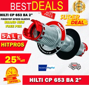 HILTI CP 653 BA 2” FIRESTOP SPEED SLEEVE, BRAND NEW, FREE PEN, FAST SHIP - Picture 1 of 12