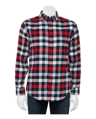 Croft and Barrow Flannel Shirt Men Medium Extra Soft Cotton Chest Pocket 601 - Image 1 of 2