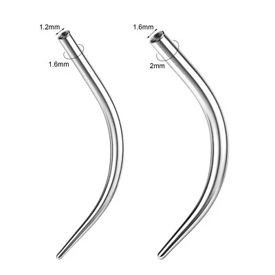 Agulhas de piercing de aço inoxidável 18g-12g ferramenta de piercing de rosca externa/interna - Imagem 1 de 4
