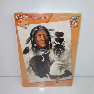 Master Pieces "One Spirit" Wolf 550 Piece Jigsaw Puzzle 18"x24" B.A. Roberts-New - Picture 1 of 8
