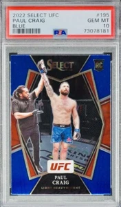 2022 PANINI SELECT UFC PAUL CRAIG BLUE ROOKIE RC #195 PSA 10 GEM MINT - POP 1 - Picture 1 of 4
