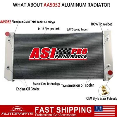 3Row Radiator Fits 2003-2007 Chevy GMC C4500 C5500 C6500 C7500 Kodiak Topkick . - Image 1 of 4