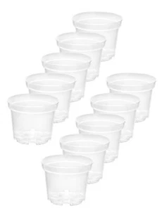Garronda Kunststoff Blumentopf Transparent Pflanztopf Blumenkübel Bis 24cm - Bild 1 von 3