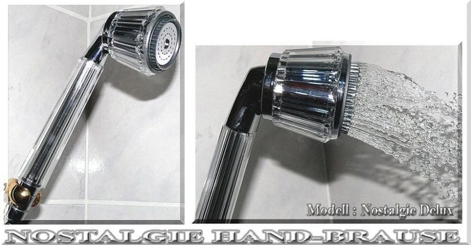 BRILLANT Designer Retro Handbrause Duschbrause Duschkopf Dusch armatur Chrom - Bild 1 von 1