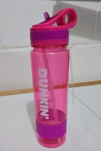 Dunkin Donuts 2020 Pink 27 Oz. Hydration Water Bottle W/Carry Loop NEW - Picture 1 of 5