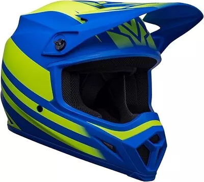 Bell MX-9 MIPS Motocross Helmet Disrupt Matte Matte Classic Blue/Hi-Viz 2XL XXL - Image 1 of 4
