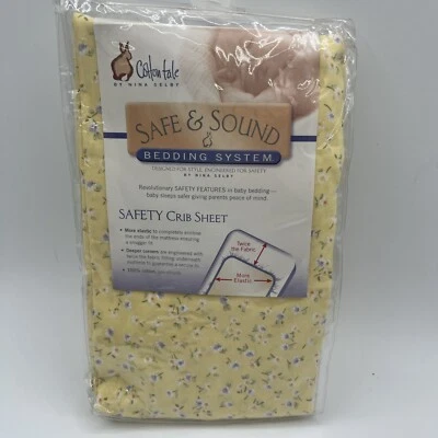 Cotton Tale Designs by Nina Selby Safety Sheet Yellow Floral Crib Sheet - Image 1 of 4