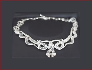 Mexiko Sterling 925 Silber Schlangen Halskette handgefertigt voll gestempelt