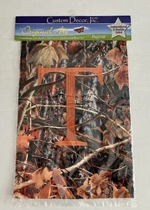 Decoración Personalizada Otoño Camuflaje Jardín Bandera Bordada Naranja Inicial T TN Vols Nuevo en Paquete - Imagen 1 de 3