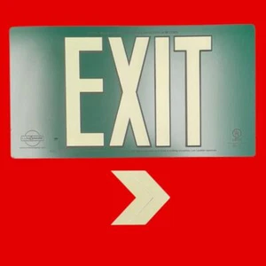 LumAware Safety EG-EXIT-M-GR Verde Polimetal Una Cara 50' Visibilidad 5 fc R - Imagen 1 de 6