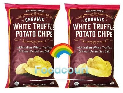 2 Packs Trader Joe's Organic White Truffle Potato Chips 6 oz Each Pack - Image 1 of 3