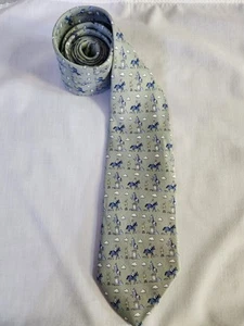 Hermes Vintage 100% Silk Tie Horses And Jockys Paris France. (Read Details!) - Picture 1 of 13